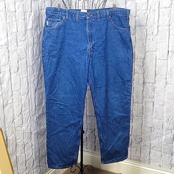 CARHARTT Men's Wide Leg Blue Jeans 44X30 - Picture 1 of 12